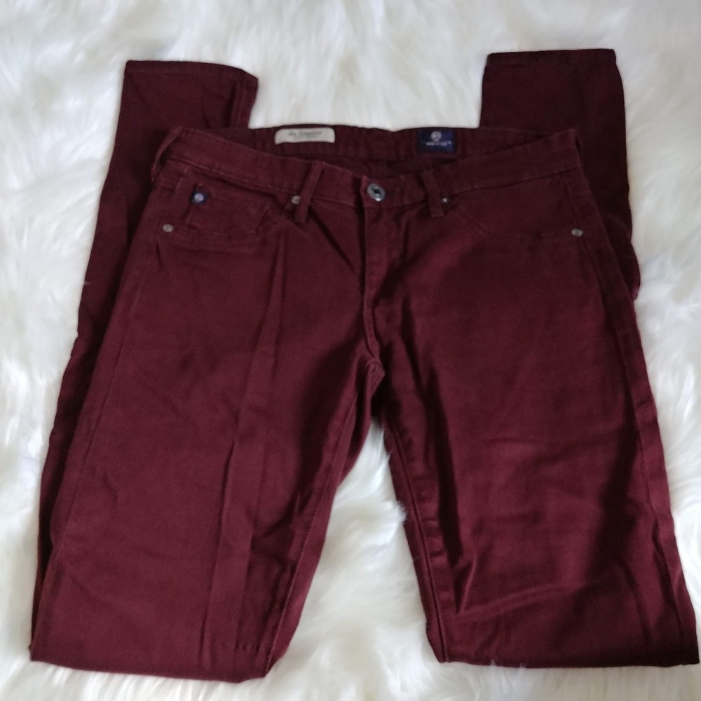 Adriano Goldschmied Burgundy Skinny Pants